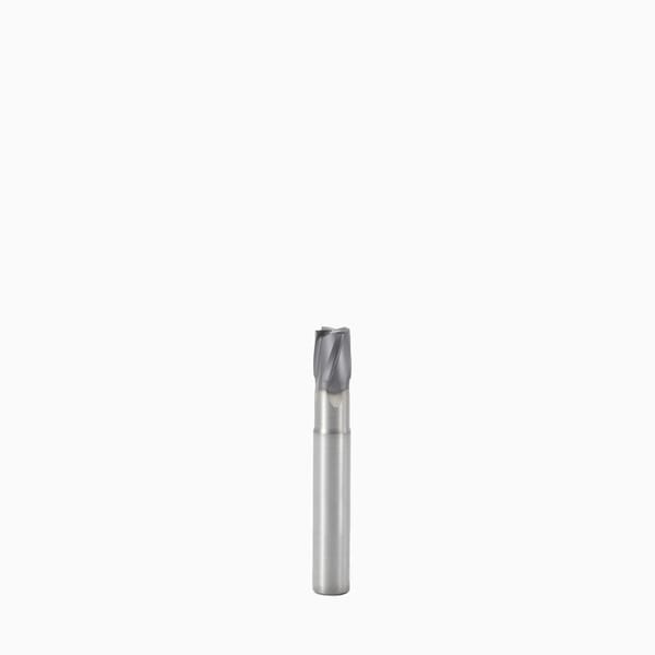 Seco 00019448 HSM/Tornado JH120 Extended Reach Non-Center Cutting Single End Mill, 2.5 mm Dia Cutter, 0.25 mm Corner Radius, 3 mm Length of Cut, (4) Flutes, 6 mm Dia Shank, 50 mm OAL, MEGA-64