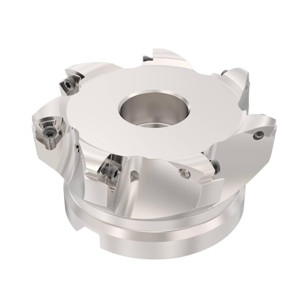 Seco 02530946 Highfeed Single Sided Insert Indexable Copy Mill, ANSI Code: R220.21-0100-R160.7A, 100 mm Dia Cutting, 77 mm Dia Shank, 50 mm OAL, 218.19 Insert, 1.8 mm Max Depth of Cut, 77 mm Dia Arbor Hole