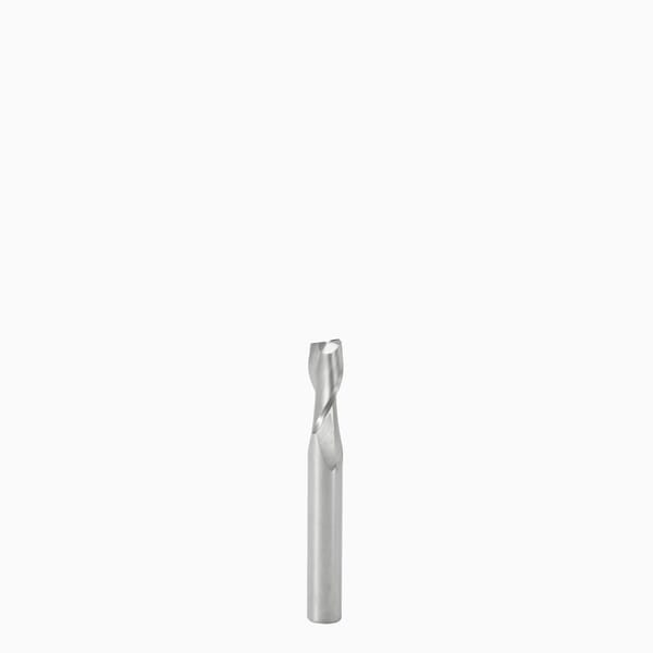 Seco JABRO VHM 02606060 J93 Center Cutting Single End Square End Mill, 0.118 in Dia Cutter, 0.472 in Length of Cut, 2 Flutes, 0.118 in Dia Shank, 1.574 in OAL, Uncoated