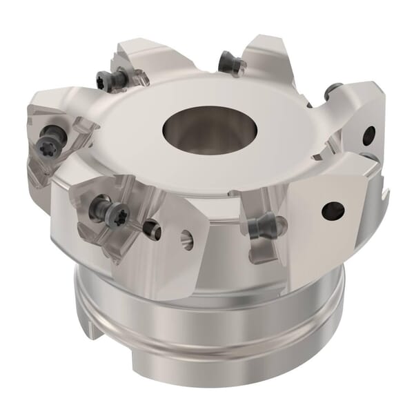 Seco 02623198 Square 6 Double Sided Insert Indexable Shoulder Mill, ANSI Code: R220.96-0080-08-7A, 80 mm Dia Cutting, Arbor Shank, Right Hand Cutting, 90 deg Lead Angle, 7.5 mm Max Depth of Cut