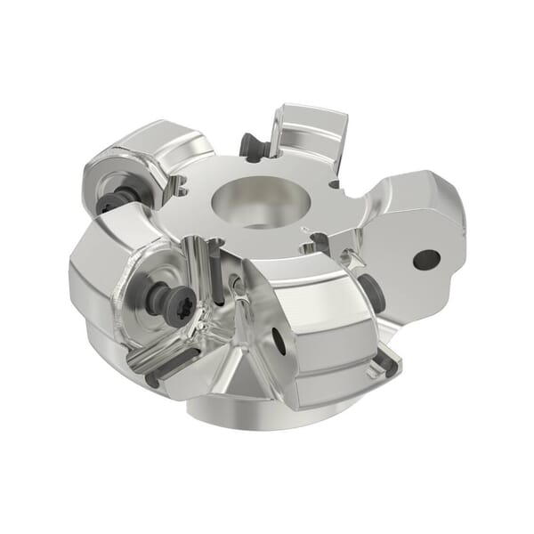 Seco 02670226 Double Octomill Double Sided Insert Indexable Face Mill With Internal Coolant Supply, ANSI Code: R220.48-0063-09-05SA, 78 mm Dia Cutting, 47 mm Dia Shank, 40 mm OAL, 6 mm Max Depth of Cut, 22 mm Dia Arbor Hole, 40 deg Lead Angle
