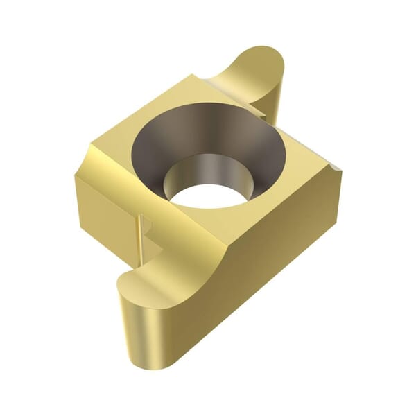 Seco 00026791 Grooving Insert, ANSI Code: 10ER1.0R CP500, 10ER Insert, 1.0 Insert, Left Hand/Right Hand Cutting, 2 mm W Cutting, Manufacturers Grade: CP500, PVD-TiAlN+TiN Coated