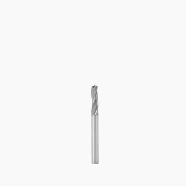 Seco JABRO Solid2 02681106 Solid2 JS513 Center Cutting Single End Universal End Mill, 1.5 mm Dia Cutter, 0.015 mm Corner Radius, 6 mm Length of Cut, 3 Flutes, 3 mm Dia Shank, 40 mm OAL, SIRON-A/PVD Coated