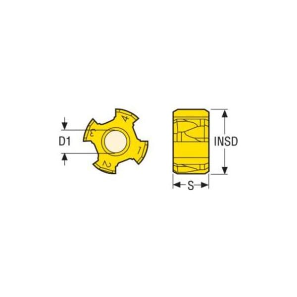 Seco 02688606 Xfix Reaming Insert, ANSI Code: RNAX1005-EB845-03, 10 mm Dia, RNAX Insert, 1005 Insert, Carbide/Cermet, Manufacturers Grade: RX2000