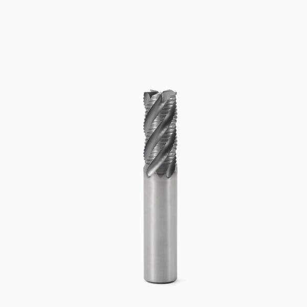 Seco JABRO HPM 02826825 JHP993 Corner Chamfer Non-Center Cutting Regular Length Single End Roughing End Mill, 0.629 in Dia Cutter, 1.338 in Length of Cut, 5 Flutes, 0.629 in Dia Shank, 3.543 in OAL, SIRA/PVD Coated