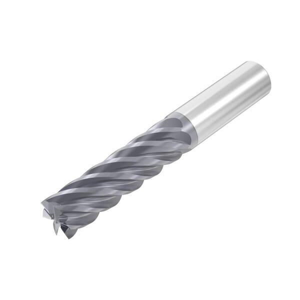 Seco Niagara Cutter 03007664 Elite S638 Center Cutting High Performance Single End Square End Stub Length End Mill, 1 in Dia Cutter, 2 in Length of Cut, 6 Flutes, 1 in Dia Shank, 5 in OAL, AlTiN