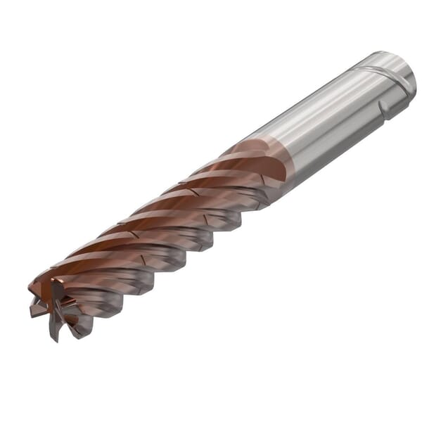 Seco JABRO Solid2 03060395 Solid2 JS720 High Performance Single End Mill, 20 mm Dia Cutter, 0.5 mm Corner Radius, 62 mm Length of Cut, 6 Flutes, 20 mm Dia Shank, 121 mm OAL, HXT/PVD Coated