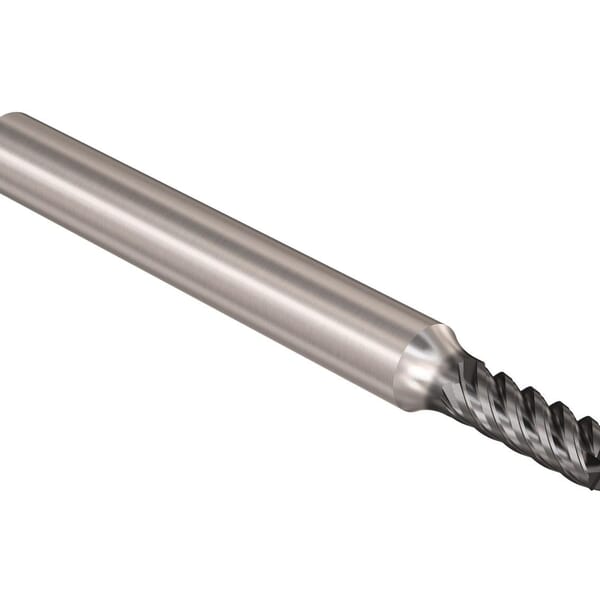 Seco JABRO Solid2 03067369 Solid2 JS565 Advanced Roughing Center Cutting Chamfered Corner Square Universal End Mill, 4 mm Dia Cutter, 10 mm Length of Cut, 5 Flutes, 6 mm Dia Shank, 57 mm OAL, NXT/PVD Coated