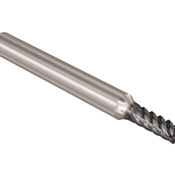 Seco JABRO Solid2 03067378 Solid2 JS565 Advanced Roughing Center Cutting Chamfered Corner Square Universal End Mill, 4 mm Dia Cutter, 10 mm Length of Cut, 5 Flutes, 6 mm Dia Shank, 57 mm OAL, NXT/PVD Coated
