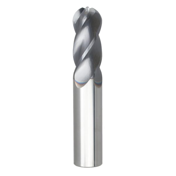 Seco Niagara Cutter Stabilizer 2.0 03083866 Stabilizer 2.0 STBN430.2 Ball Nose Center Cutting High Performance End Mill, 1 in Dia Cutter, 2 in Length of Cut, 4 Flutes, 1 in Dia Shank, 5 in OAL, AlTiN