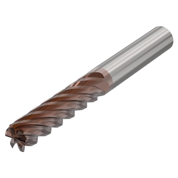 Seco JABRO Solid2 03060316 Solid2 JS720 High Performance Single End Mill, 20 mm Dia Cutter, 1 mm Corner Radius, 62 mm Length of Cut, 6 Flutes, 20 mm Dia Shank, 121 mm OAL, HXT/PVD Coated