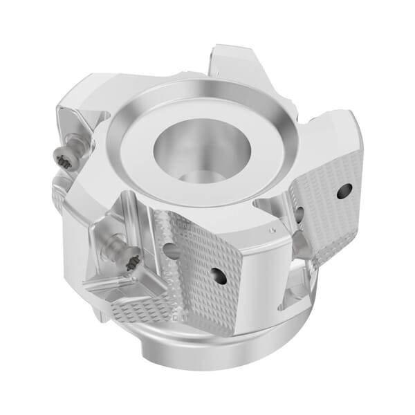Seco 03290252 5-Flute Square Shoulder Indexable Face Mill, ANSI Code: R220.64-02.50-ZO16-5A, 2 in Dia Cutting, 1.85 in Dia Shank, 1.575 in OAL, ZOMX16 Insert, 0.59 in Max Depth of Cut, 3/4 in Dia Arbor Hole, 90 deg Lead Angle