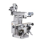 Sharp VH-25 Horizontal/Vertical Knee Type Manual Milling Machine, 5 hp, 220/440 V, 10 in L x 56 in W Table, 36 in Longitudinal Travel, NST #40 Spindle