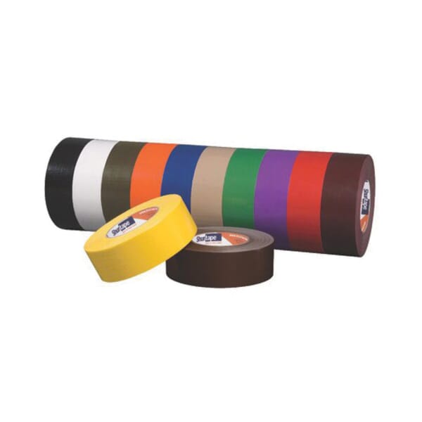 Shurtape 202682 PC 600C All Purpose Grade Colored Conformable Duct Tape, 55 m L x 48 mm W, 9 mil THK, Rubber Adhesive, Polyethylene Film with Cloth Carrier Backing, Orange