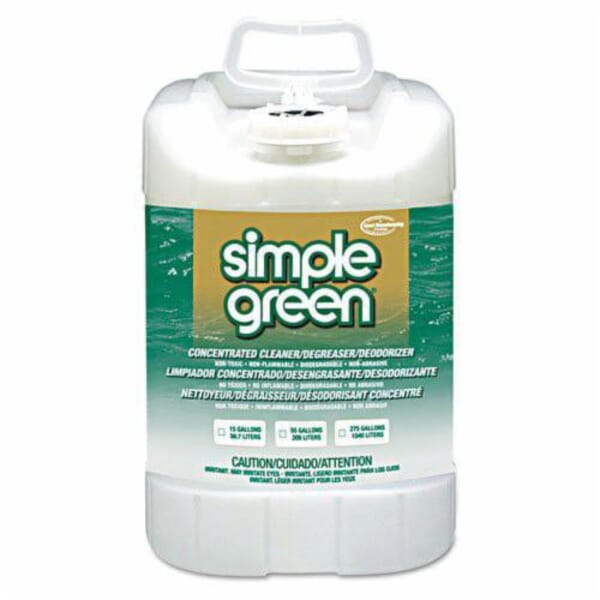 Simple Green 13006 All Purpose Industrial Cleaner and Degreaser, 5 gal Pail, Added Sassafras Odor/Scent, Green, Liquid Form