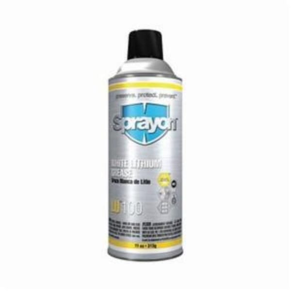 Sprayon S00100000 LU100 Medium Pressure Grease, 16 oz Aerosol Can, Liquid Form, White, 20 to 275 deg F