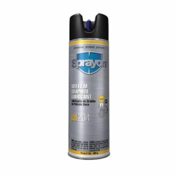 Sprayon S00204INV Graphite Lubricant, 13 oz Aerosol Can, Black, 0.63