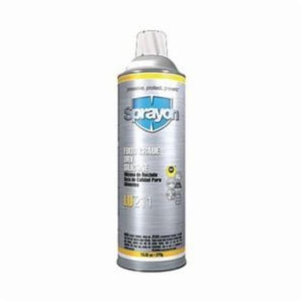 Sprayon S00210000 LU210 Low Pressure Dry Silicone Lubricant, 16 oz Aerosol Can, Liquid Form, Clear Glass, -40 to 450 deg F