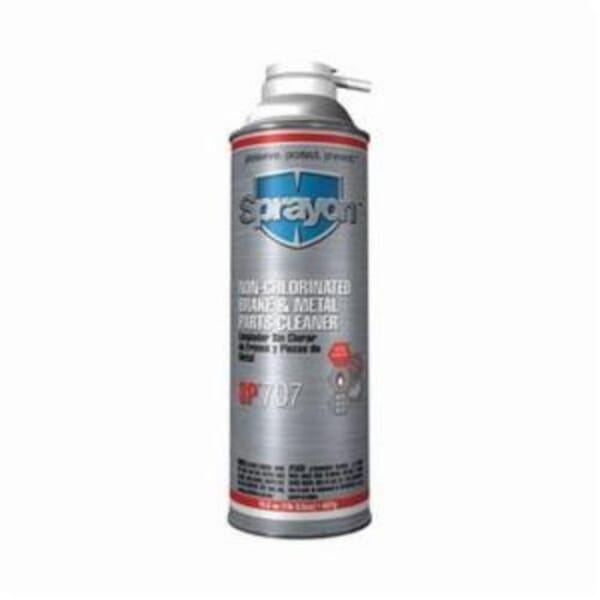 Sprayon S00707000 SP707 Brake and Parts Cleaner, 20 oz Aerosol Can, Liquid, Clear, Mild Solvent