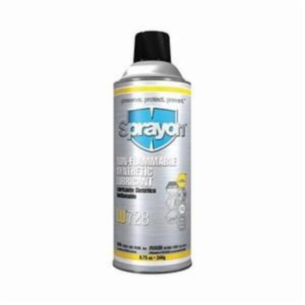 Sprayon S00728000 LU728 Extreme Pressure Non-Flammable Synthetic Lubricant, 16 oz Aerosol Can, Liquid Form, Clear, 0.82