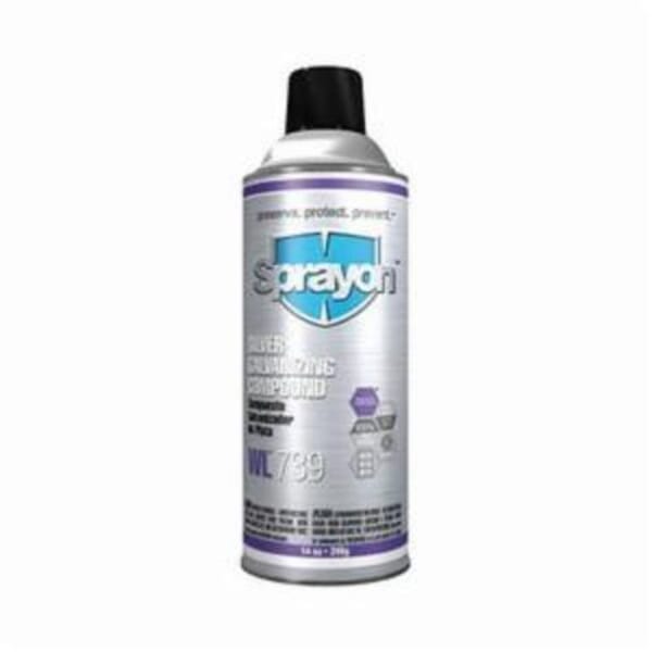 Sprayon S00739000 WL739 Silver Galvanizing Compound, 14 oz, Gray, 10 to 15 sq-ft/can Coverage, Medium Gloss