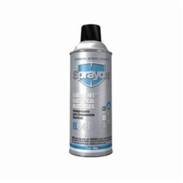 Sprayon S00848000 Flash Free EL848 Electrical Degreaser, 13 oz Aerosol Can, Liquid, Clear, Mild Solvent