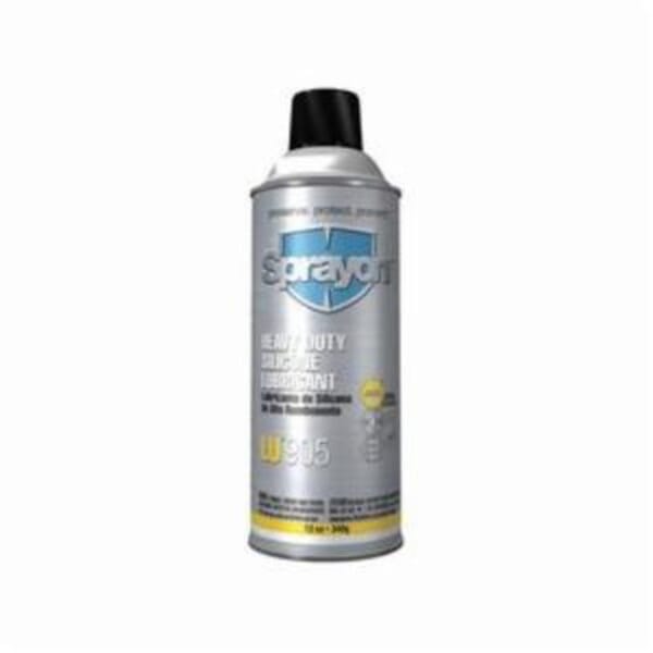 Sprayon S00905000 LU905 Heavy Duty Medium Pressure Silicone Lubricant, 16 oz Aerosol Can, Liquid Form, Clear Glass, -40 to 450 deg F
