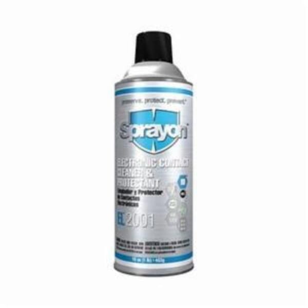 Sprayon S02001000 EL2001 Electronic Contact Cleaner, Aerosol Can, Liquid, Clear, Strong