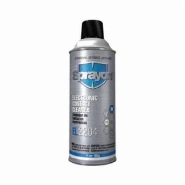 Sprayon S02204000 EL2204 Electronic Contact Cleaner, 16 oz Aerosol Can, Liquid, Clear, Mild Solvent