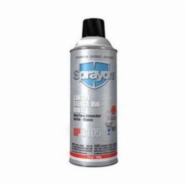 Sprayon Sprayon S03105000 SP3100 Stencil Ink, 12 oz Aerosol Can, White, Liquid, 0.73