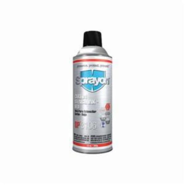Sprayon Sprayon S03106000 SP3100 Stencil Ink, 12 oz Aerosol Can, Red, Liquid, 0.73