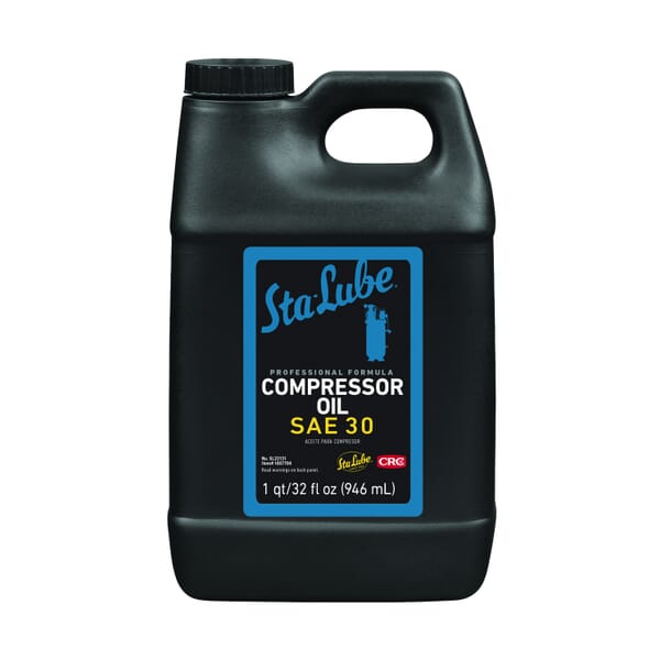 Sta-Lube SL22131 Non-Flammable Compressor Oil, 32 oz Bottle, Faint Petroleum Odor/Scent, Liquid Form, Amber/Clear