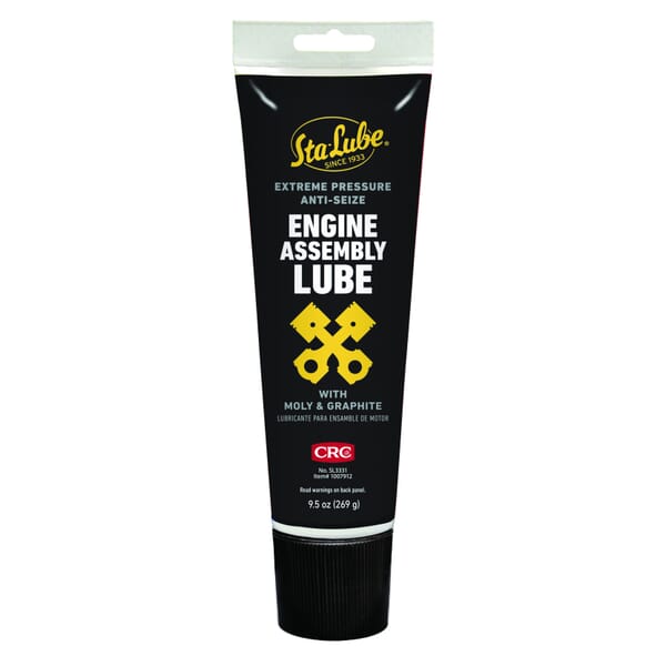 Sta-Lube SL3331 Anti-Seize Extreme Pressure Non-Flammable Engine Assembly Lubricant, 10 oz Tube, Semi-Solid to Solid Grease Form, Black, 0.9