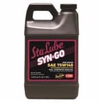 Sta-Lube SL2496 Syn-Go Combustible Extended Interval Synthetic Gear Oil, 64 oz Bottle, Light Petroleum Odor/Scent, Liquid Form, SAE 75W140 Grade, Clear/Yellow