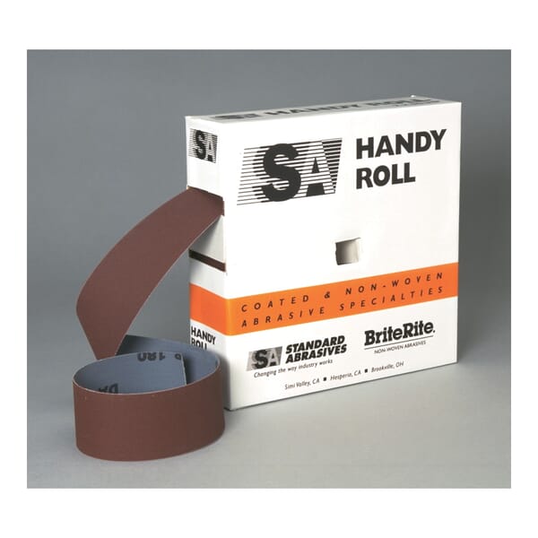 Standard Abrasives 7100031623 Multi-Purpose Handy Roll, 50 yd L Roll x 2 in W Roll, 120 Grit, Fine Grade, Aluminum Oxide Abrasive, Cloth Backing