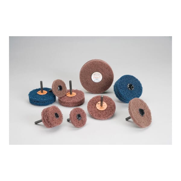 Standard Abrasives 7100095613 Buff and Blend Wheel, 4 in Dia Wheel, 1/4 in Center Hole, 2 Plys, Medium Grade