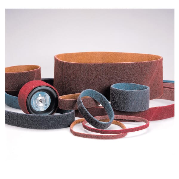 Standard Abrasives 7010368287 Surface Conditioning Belt, 6 in W Belt x 48 in L, Medium Grade, Aluminum Oxide Abrasive, Maroon