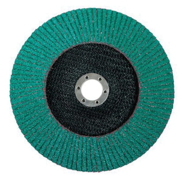 Standard Abrasives 7010369173 Type 27 Flap Disc, 4-1/2 in Dia Disc, 7/8 in Center Hole, 36 Grit, Extra Coarse Grade, Zirconia Alumina Abrasive, Type 27 Disc