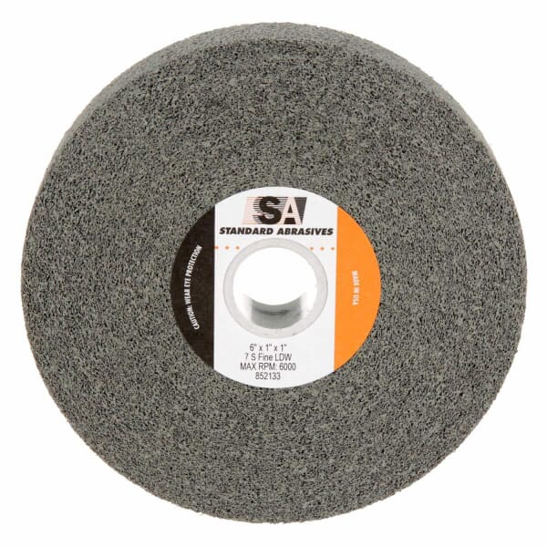 Standard Abrasives 7000046727 852133 Wheel, 6 in Dia Wheel, 1 in Center Hole, 1 in W Face, Fine Grade, Silicon Carbide Abrasive