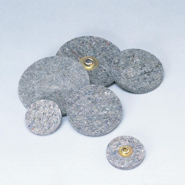 Standard Abrasives 7000047161 Quick-Change Polishing Disc, 3 in Dia Disc, Felt Abrasive, Type TS Attachment