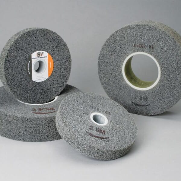 Standard Abrasives 7010301235 Multi-Finish Wheel, 6 in Dia Wheel, 1 in Center Hole, 3 in W Face, Coarse Grade, Silicon Carbide Abrasive