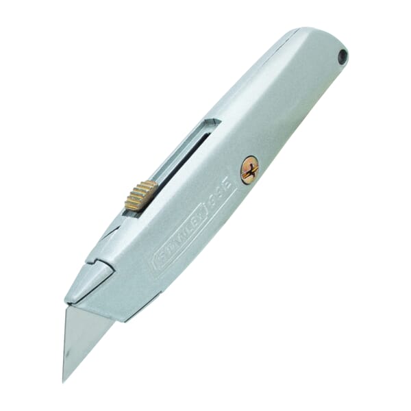 Stanley Classic 99 10-099 Utility Knife, Retractable Blade, High Carbon Steel Blade, 3 Blades Included, 6 in OAL