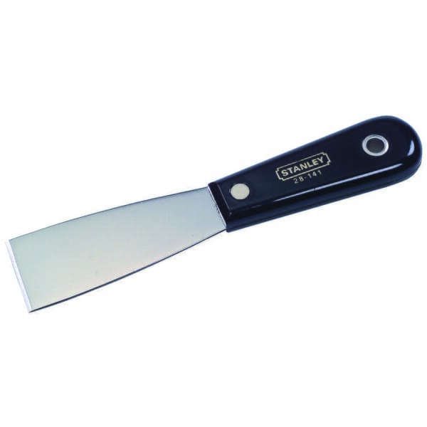 Stanley 28-141 Putty Knife, 3-5/8 in L x 1-1/2 in W, Steel Blade, Stiff Blade Flexibility