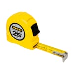 Stanley 30-454 Tape Rule, 25 ft L x 1 in W Blade, Polymer Coated Steel Blade, in/ft/Fractional Graduation