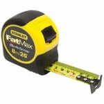 Stanley 33-726 Reinforced Tape Rule, 26 ft L Blade x 1-1/4 in W Blade, Mylar Polyester Film Blade, Graduations Metric/Fractional