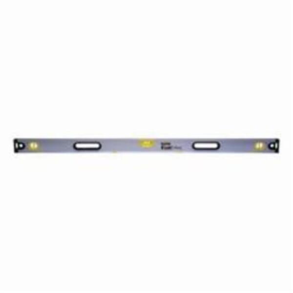 Stanley FatMax 43-502 1-Piece Box Beam Level, 48 in L, 3 Vials, (2) Block Vials Vial Position, 0.0005 in, Aluminum