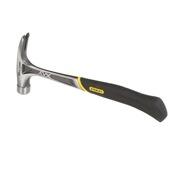 Stanley FatMax Xtreme AntiVibe 51-165 Nailing Hammer, 13-3/4 in OAL, Large Strike Face, Smooth Face Surface, 20 oz Forged Steel Head, Rip Claw, Steel Handle