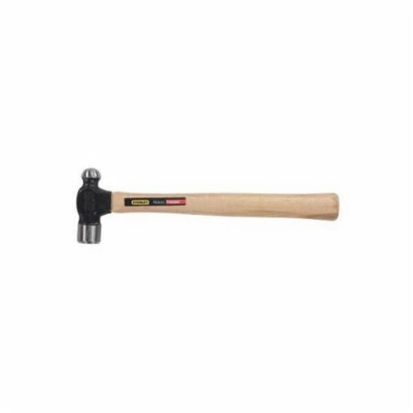 Stanley 54-008 Ball Pein Hammer, 12-3/8 in OAL, 8 oz Forged High Carbon Steel Head, Hickory Wood Handle