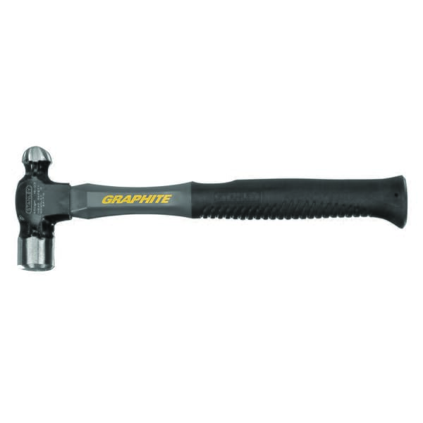 Stanley 54-716 Ball Pein Hammer, 13 in OAL, 16 oz High Carbon Steel Head, Graphite Handle