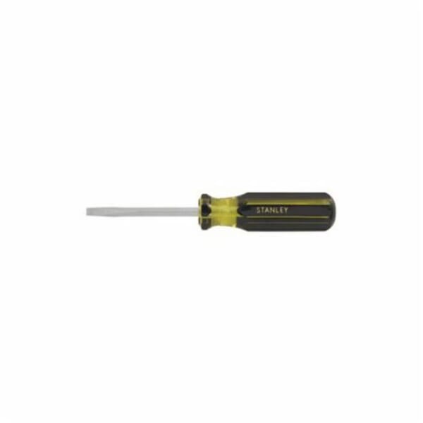 Stanley 100 PLUS 66-018 Standard Screwdriver, 3/16 in Keystone/Slotted Point, Alloy Steel Shank, 7-3/4 in OAL, Acetate Handle, Polished Chrome